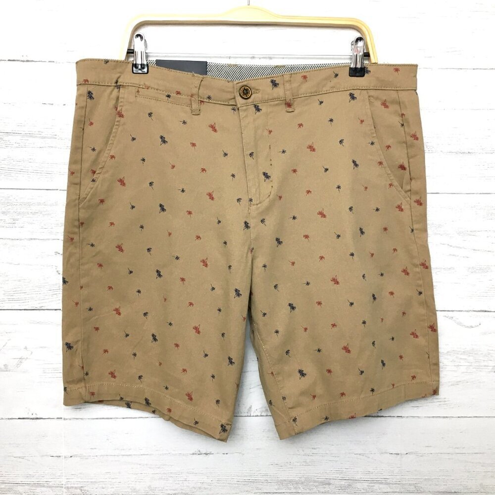 NEW Jachs New York Men's Bleecker Shorts Tan Palm Trees Print size 34 - Picture 8 of 8